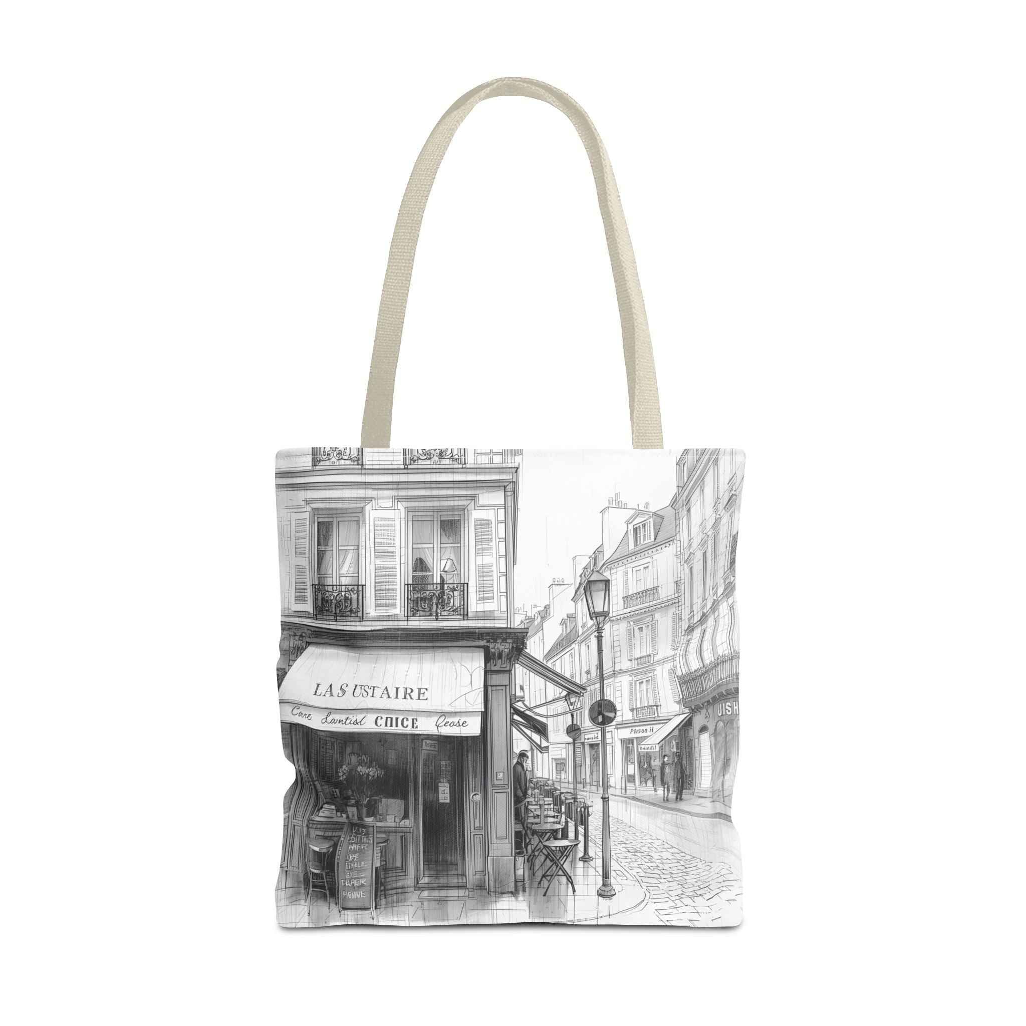 Parisian Street Art Tote Bag - Stylish AOP Design for Everyday Use